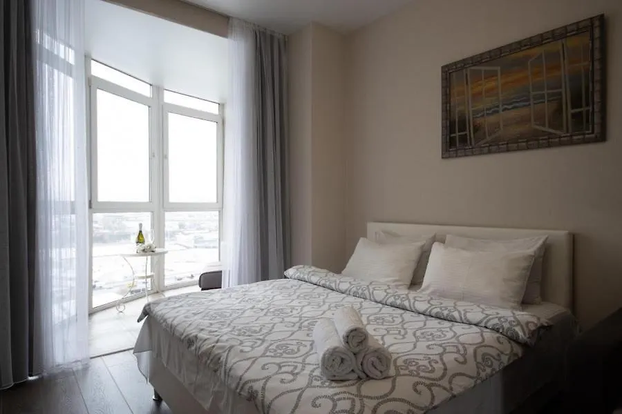 Stylish Panoramic Apartments Dnipro Sail Riverside Kiev