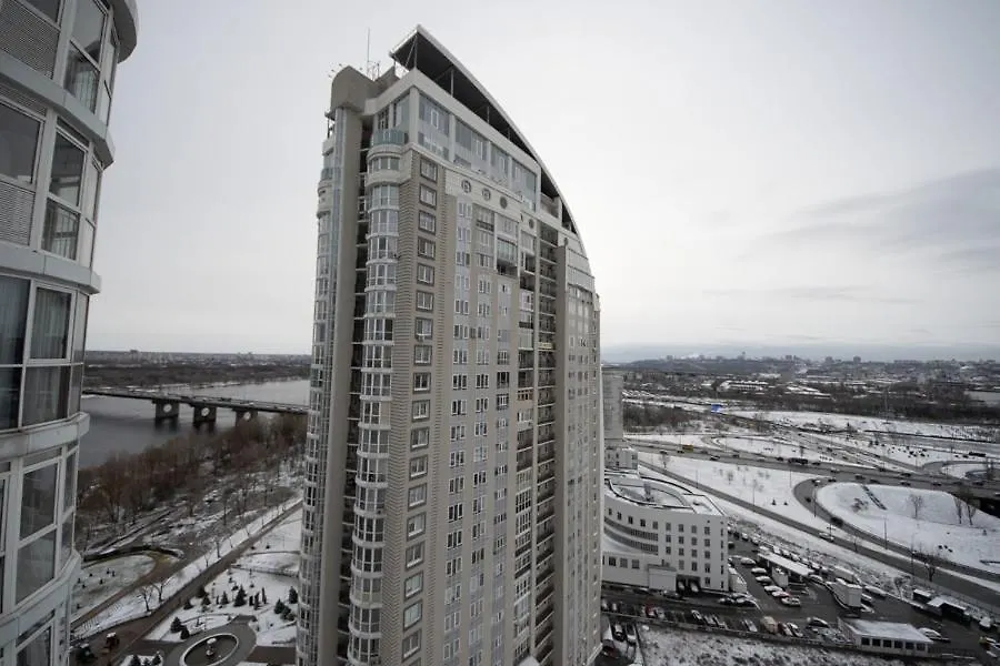 Stylish Panoramic Apartments Dnipro Sail Riverside Kiev
